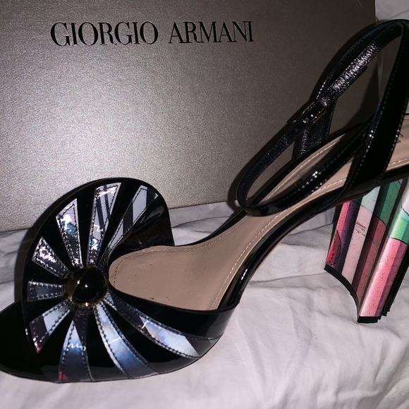 Giorgio Armani high heel sandals sz 38 - Picture 1 of 7